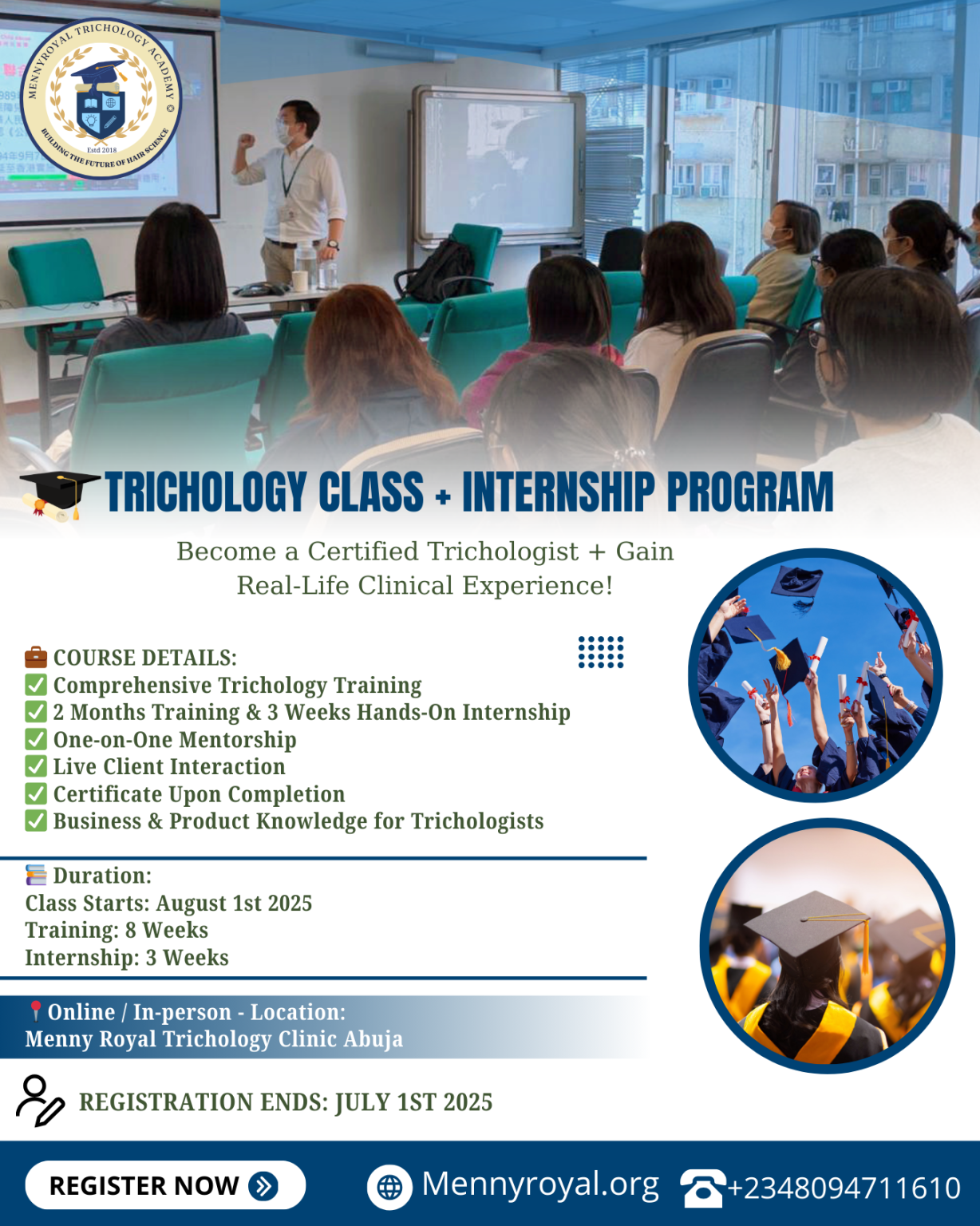 Professional Trichology Certification Program MennyRoyal